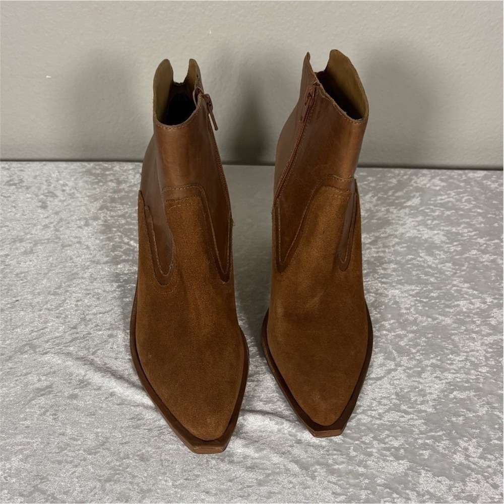 Joie Womens Brown Leather Ankle Bootie Country Cow girl US 9.5